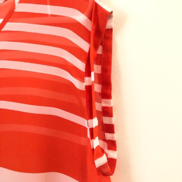 LOFT Petite Womens Striped Sheer Blouse - Picture 5 of 11